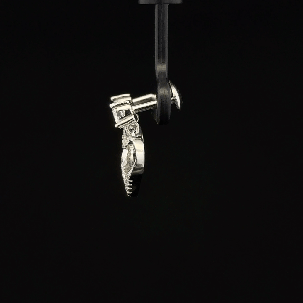 Open Heart shape drop earrings