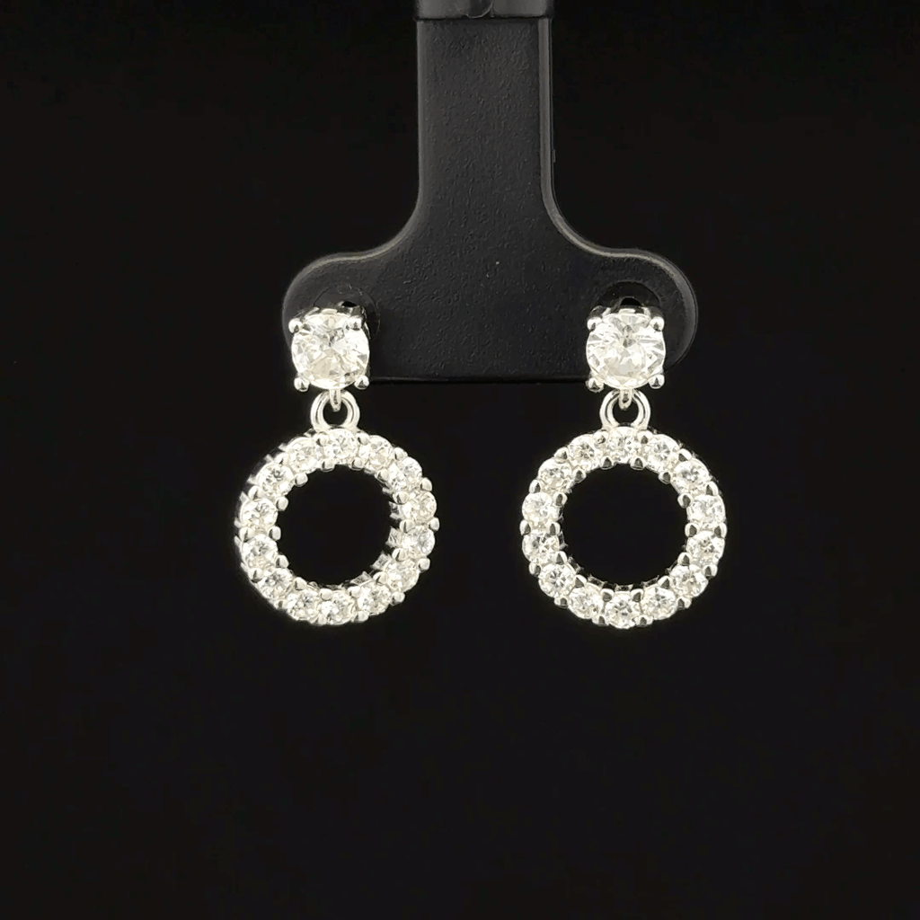 Open Circle Drop Earrings