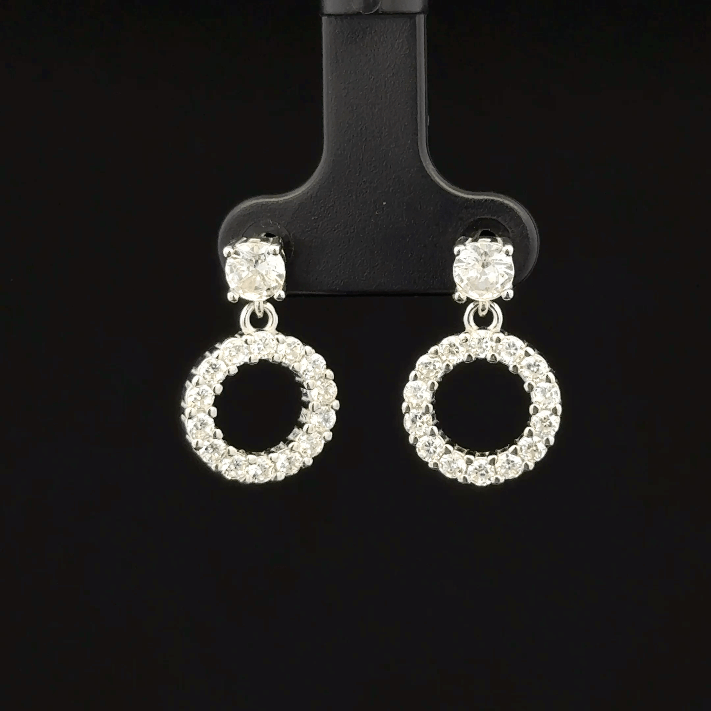 Open Circle Drop Earrings
