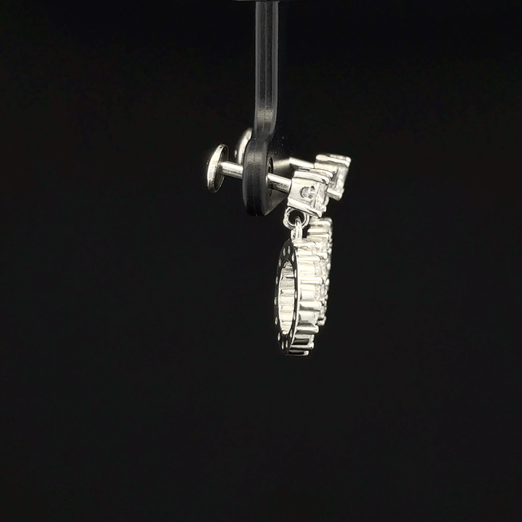 Open Circle Drop Earrings