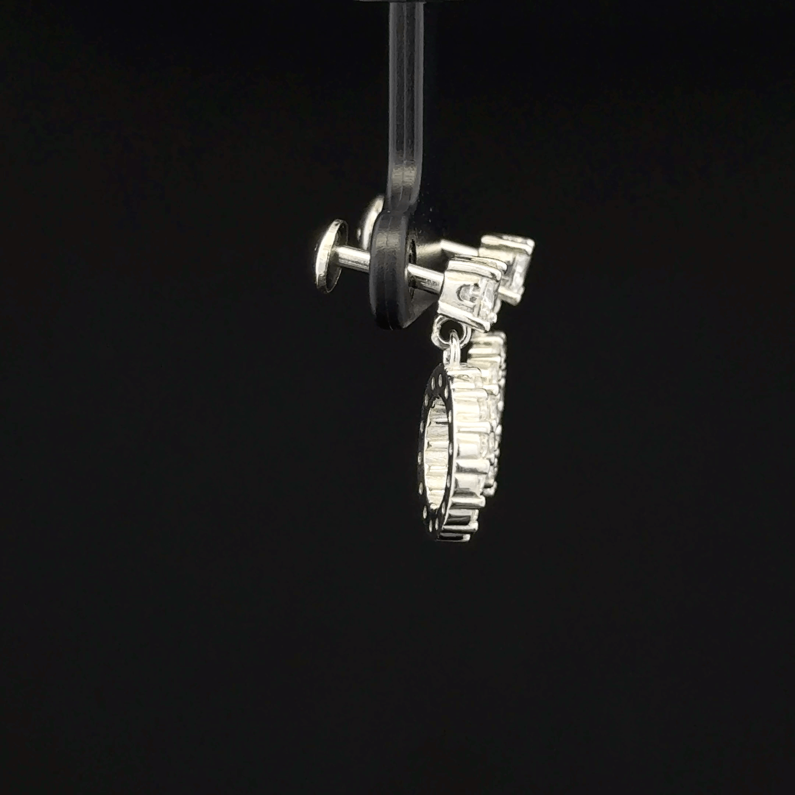 Open Circle Drop Earrings