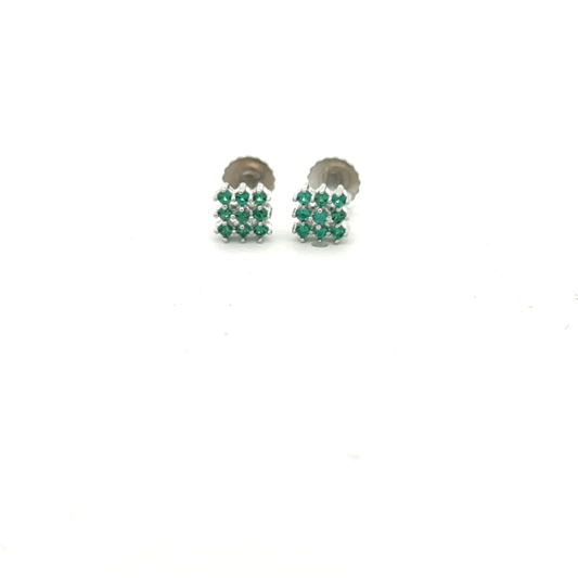 Multistone Green Earrings