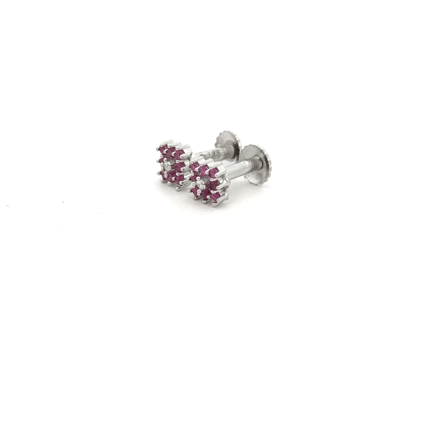 Multistone Red Earrings