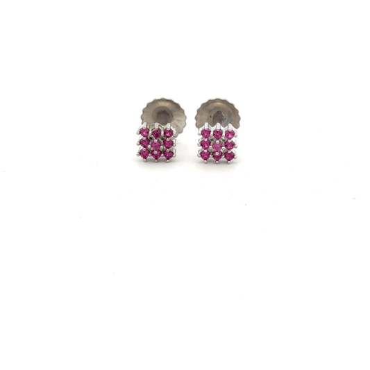 Red Multistone Earring