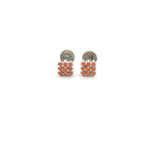 Multistone Orange Earrings