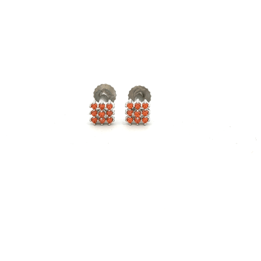 Multistone Orange Earrings