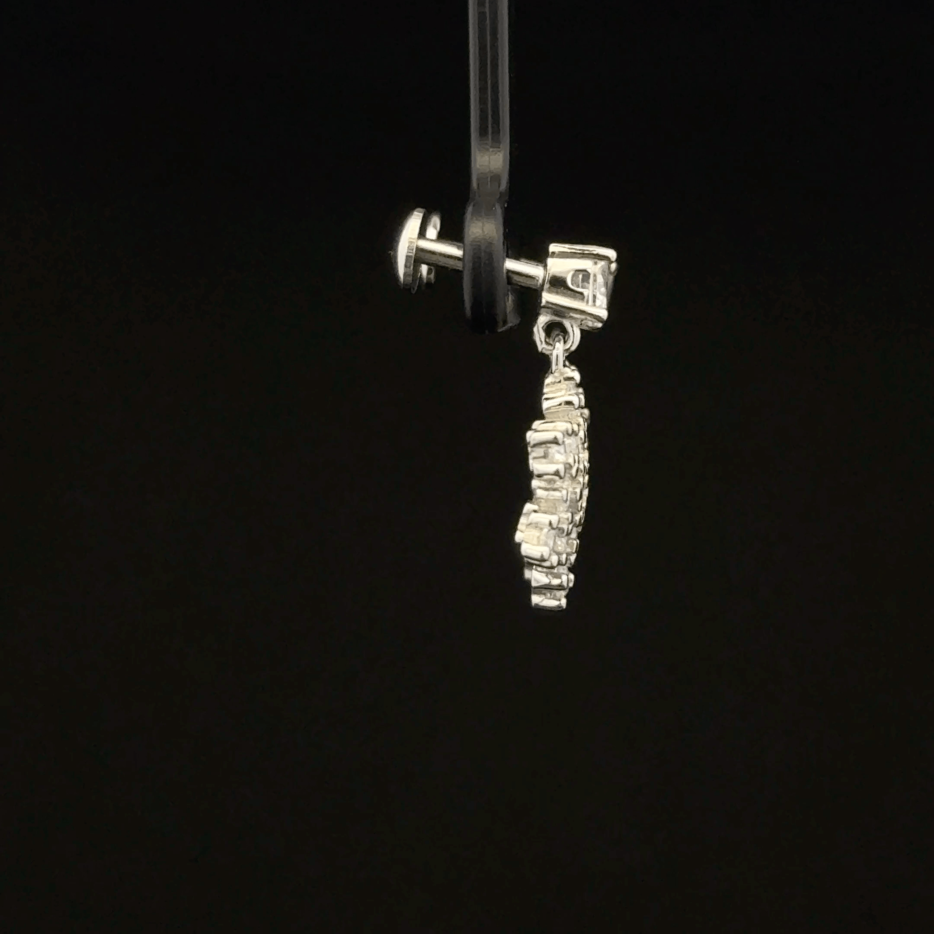 Snowflake-shaped drop earrings