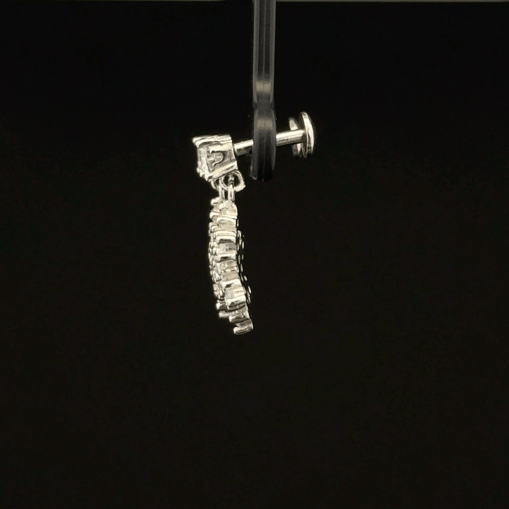 Snowflake-shaped drop earrings