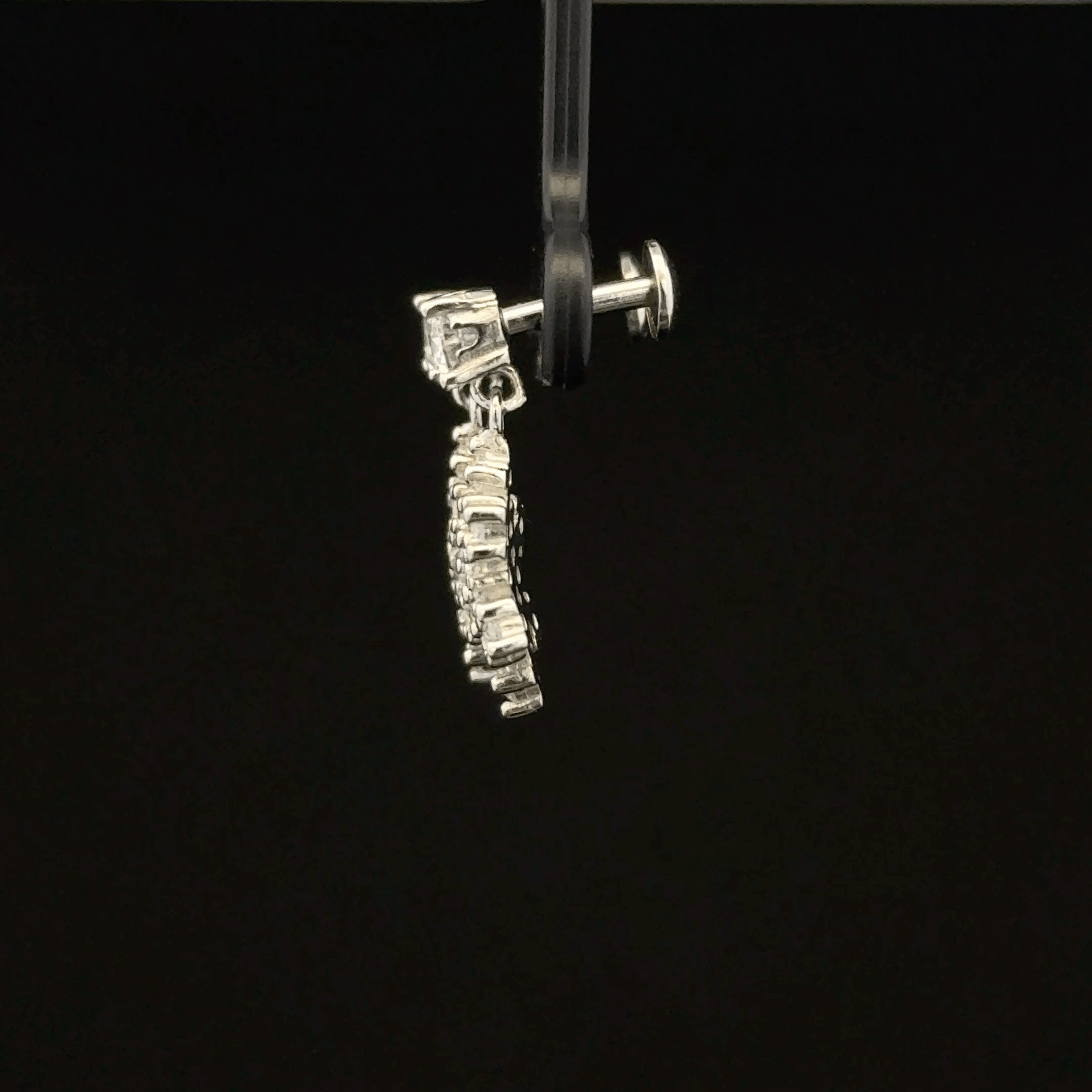 Snowflake-shaped drop earrings