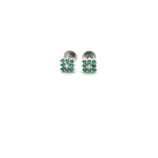 Green Multistone Earring
