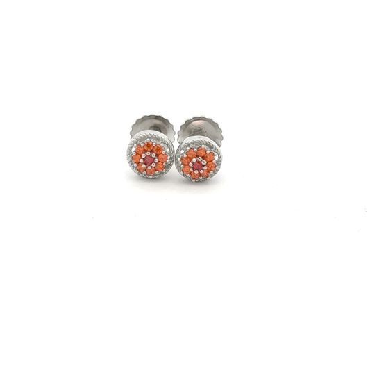 Multistone Orange Earrings