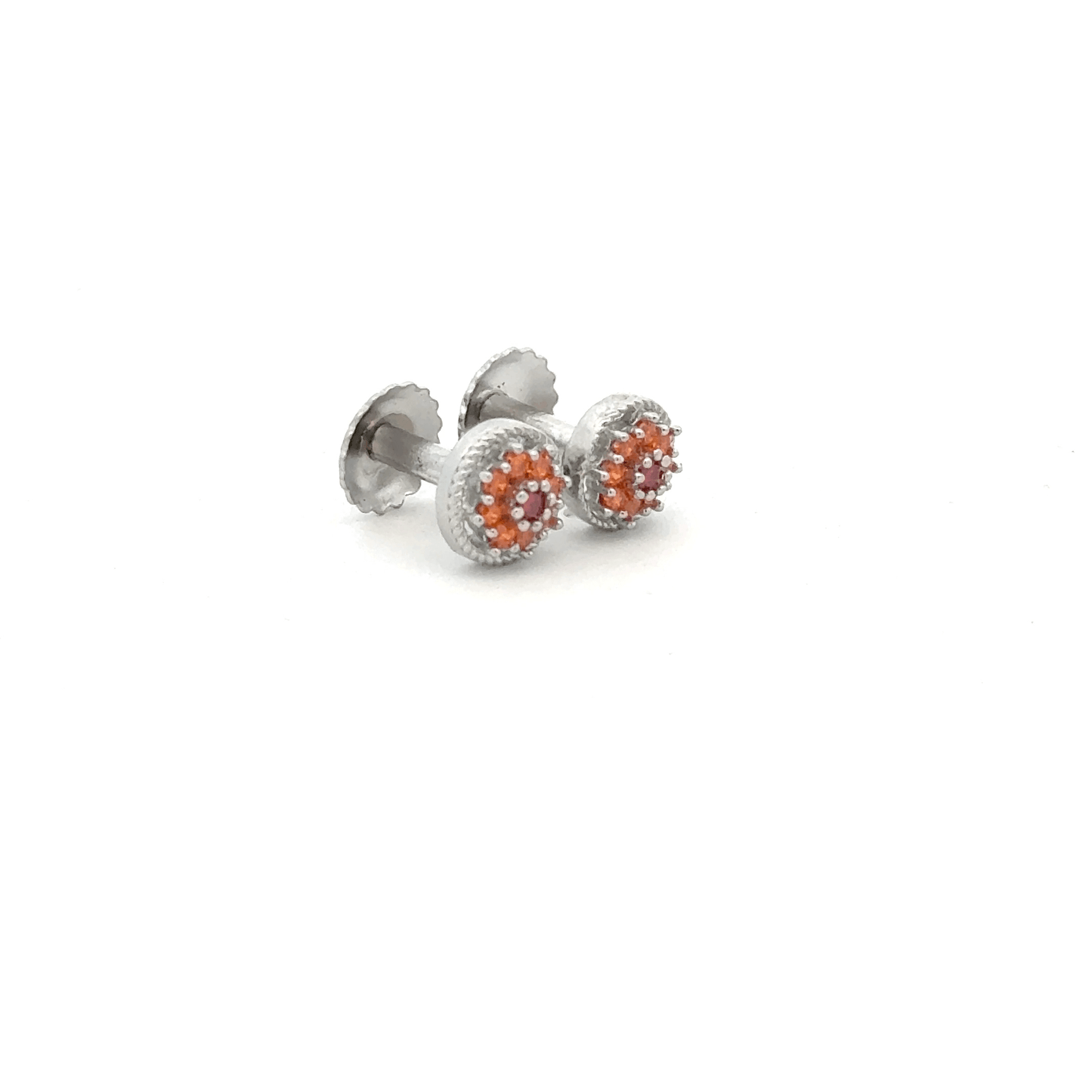 Multistone Orange Earrings