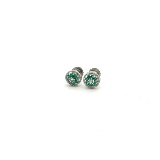 Green Multistone Earring