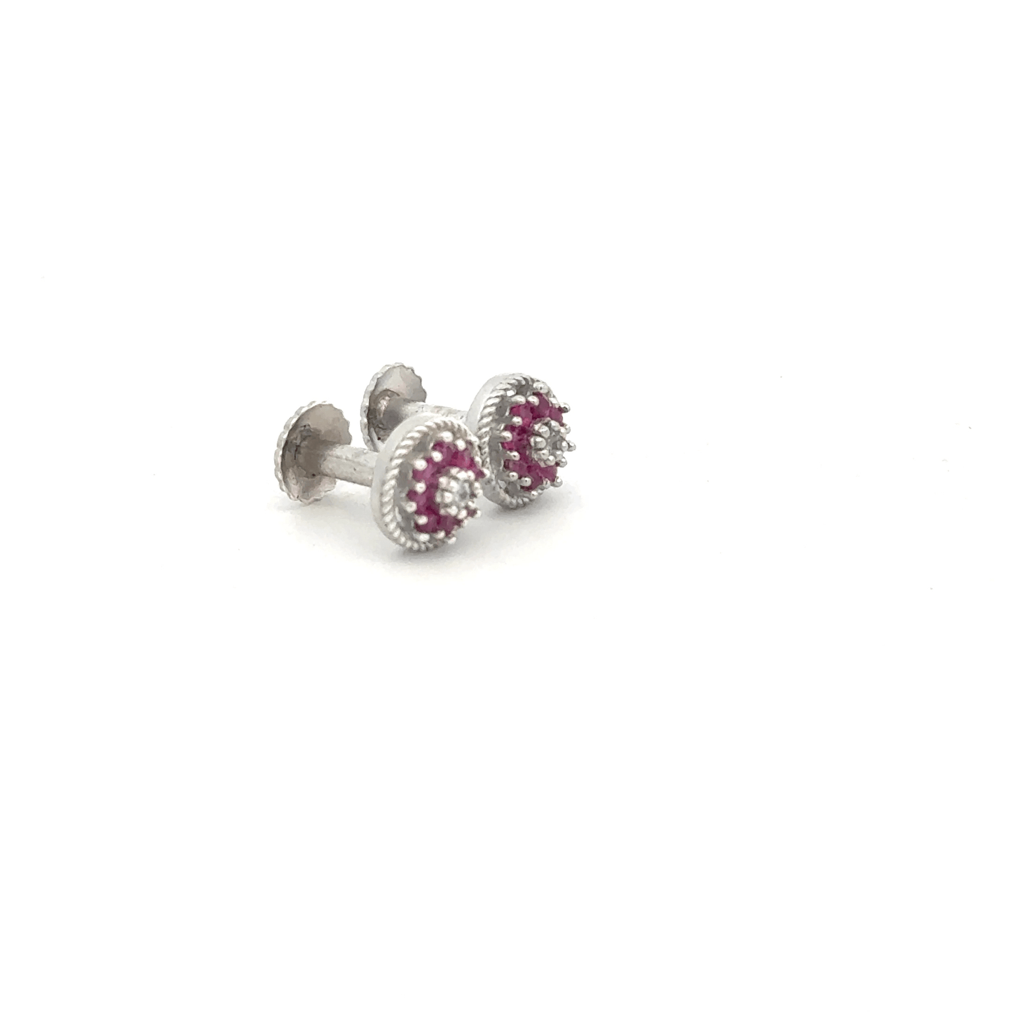 Multistone Red Earrings