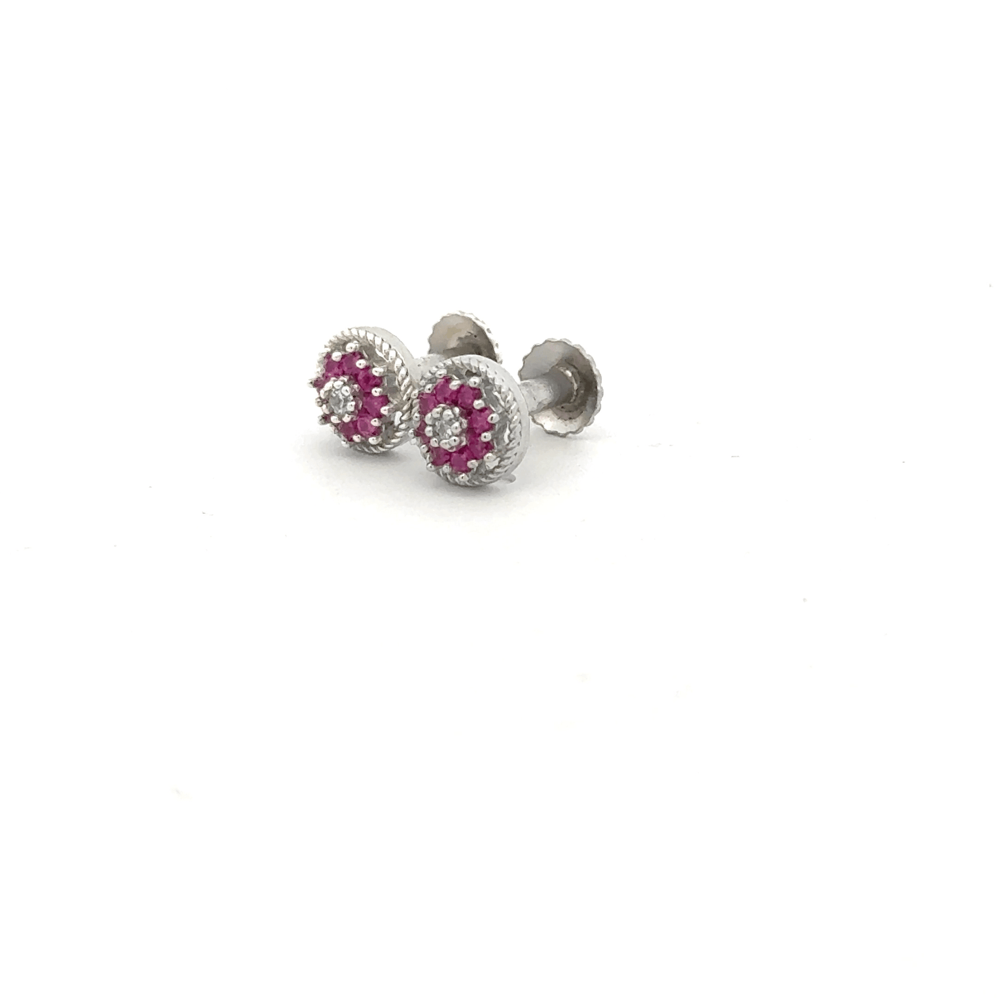 Multistone Red Earrings