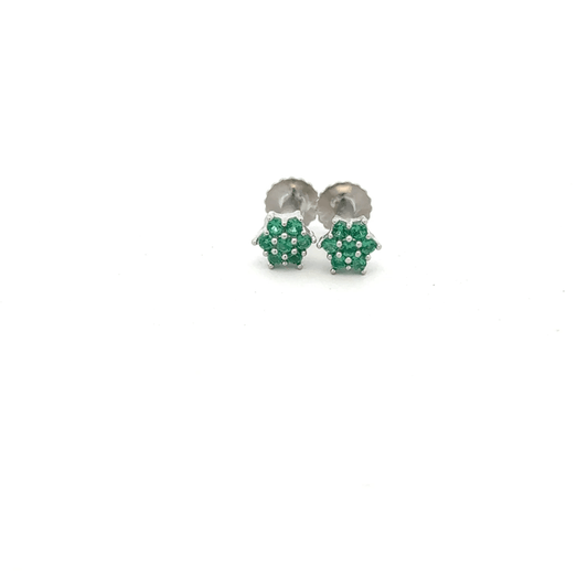 Star Green Earrings