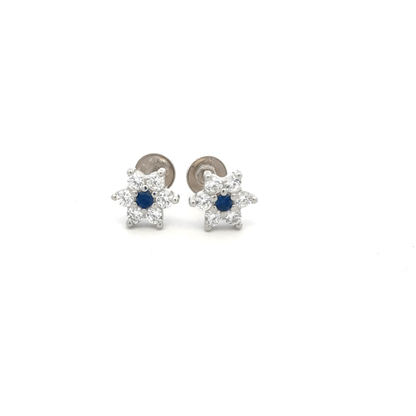 Satdani Blue Center Stone Earrings