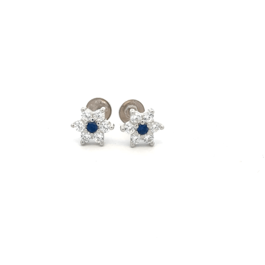 Satdani Blue Center Stone Earrings
