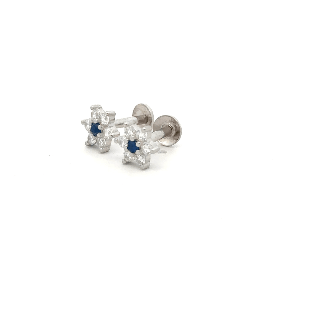 Satdani Blue Center Stone Earrings