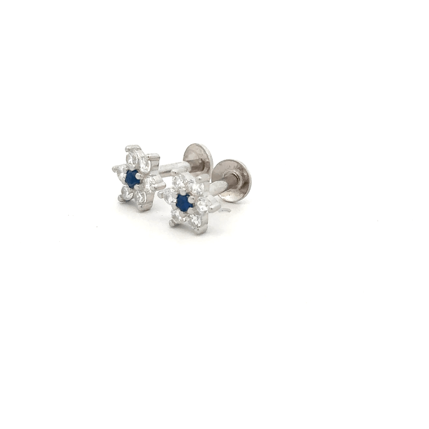 Satdani Blue Center Stone Earrings
