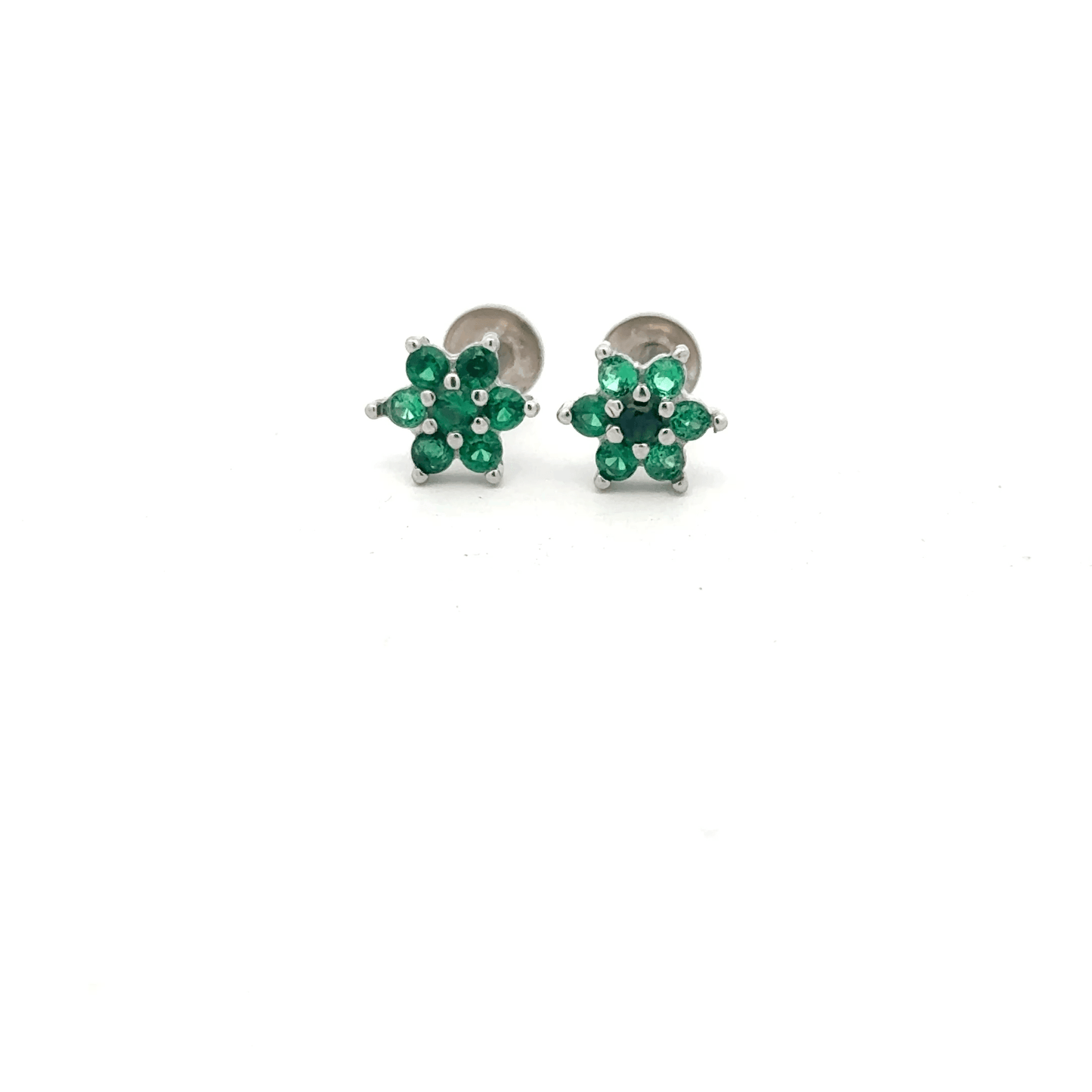 Satdani Green Center Stone Earrings