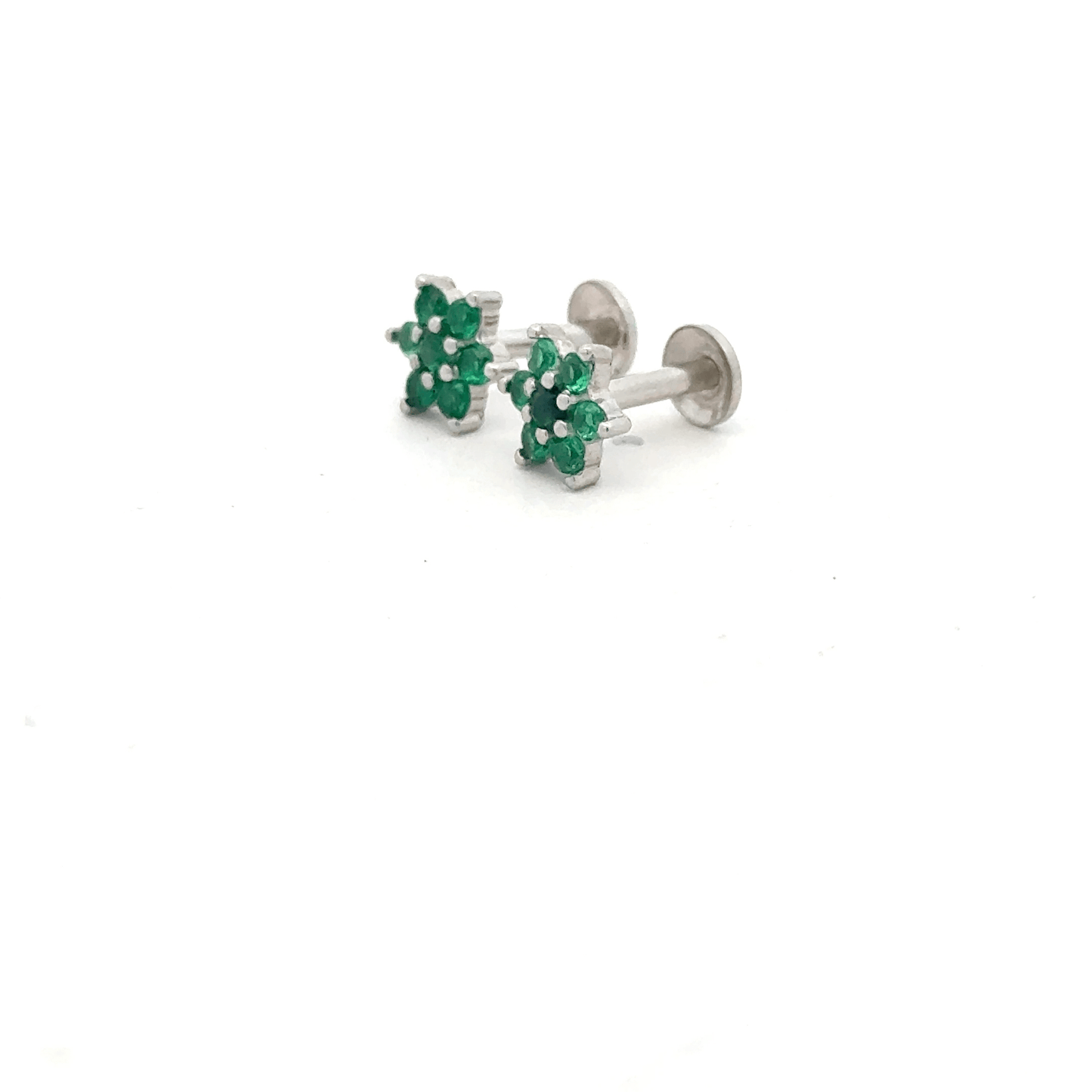 Satdani Green Center Stone Earrings
