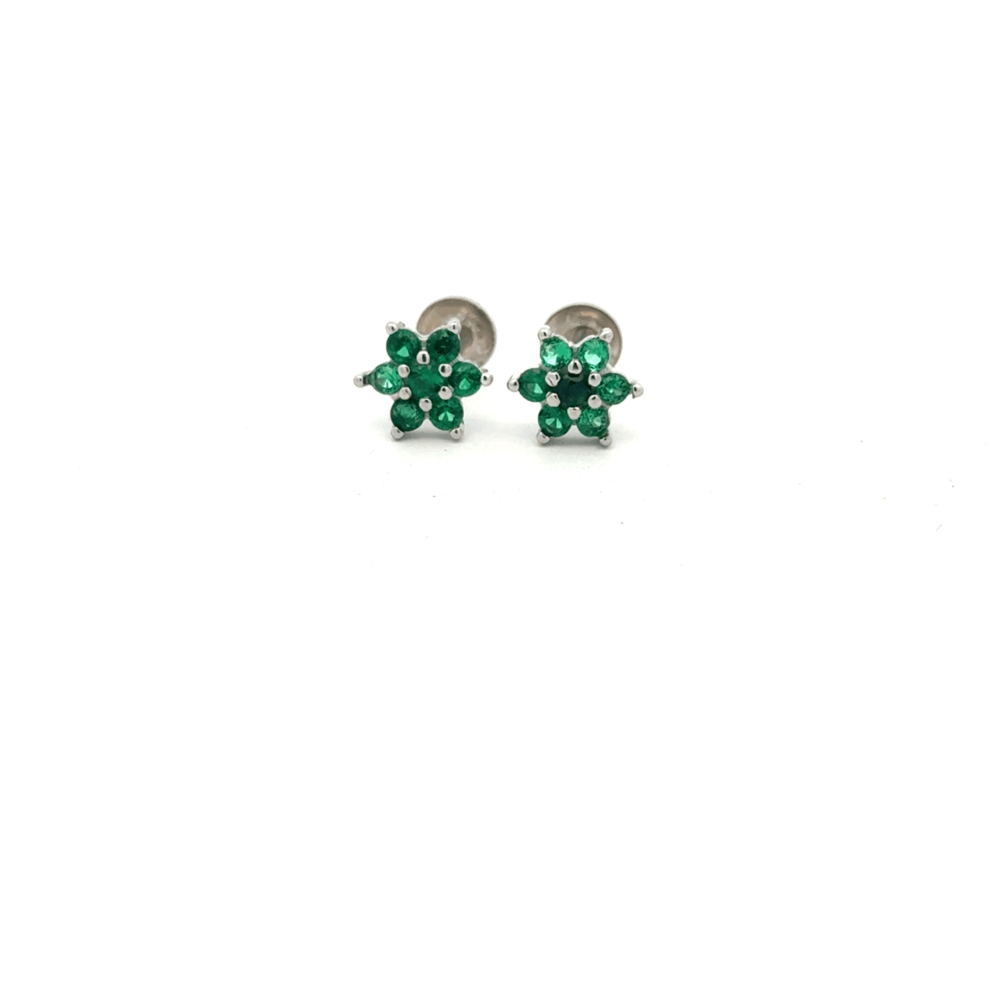 Satdani Green Center Stone Earrings