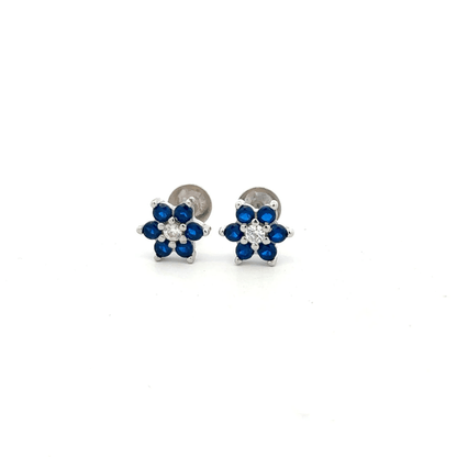 Blue Seven Stone Earring