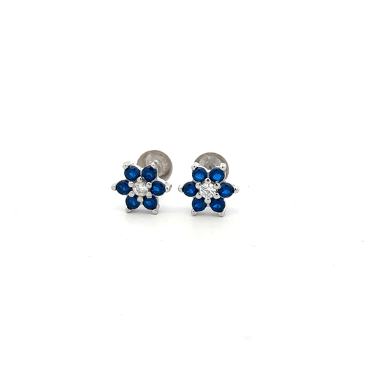 Blue Seven Stone Earring