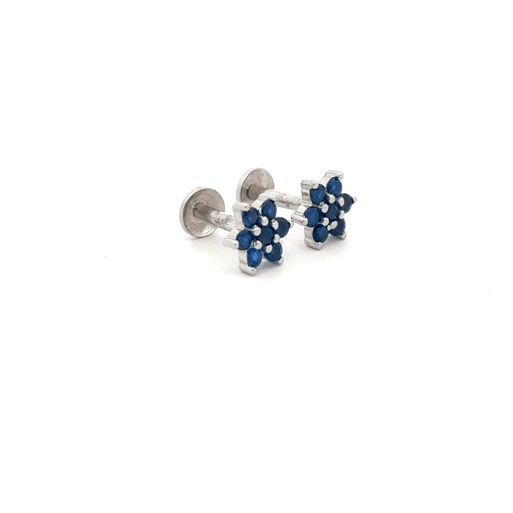 Satdani Blue Center Stone Earrings