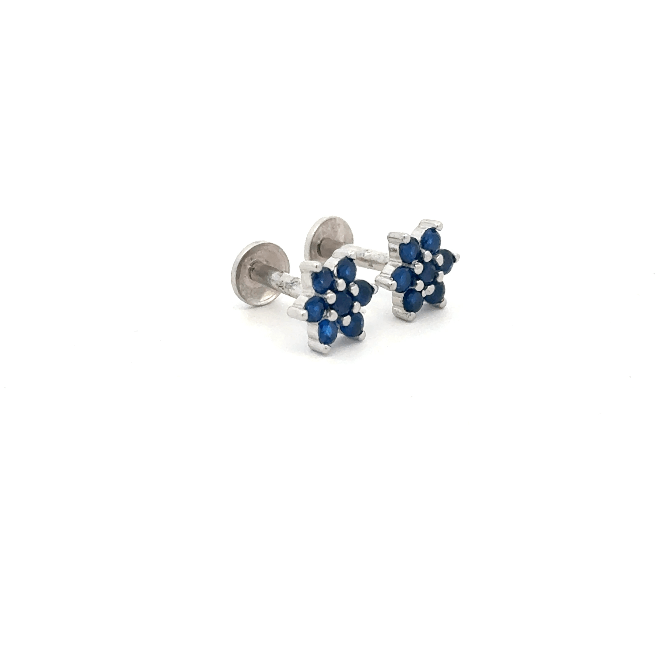Satdani Blue Center Stone Earrings
