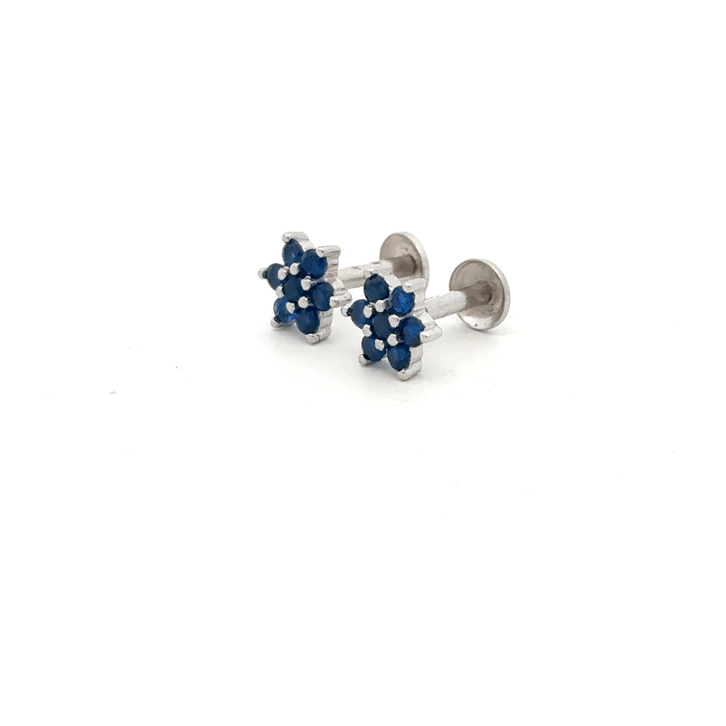 Satdani Blue Center Stone Earrings