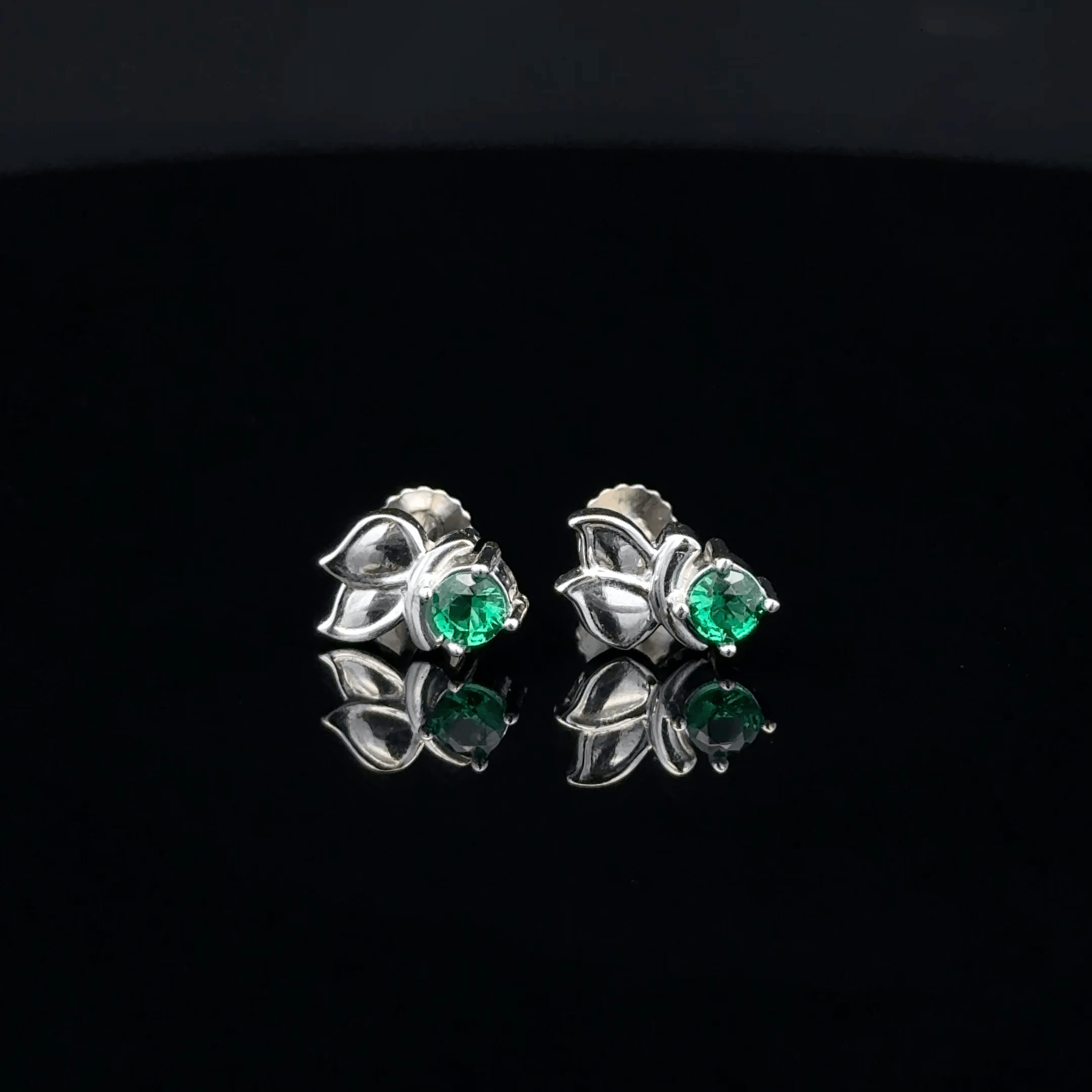 The Imperial Emerald Leaf earrings