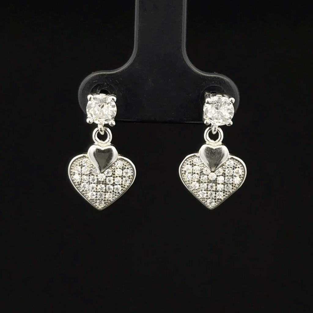 Heart shape drop earrings