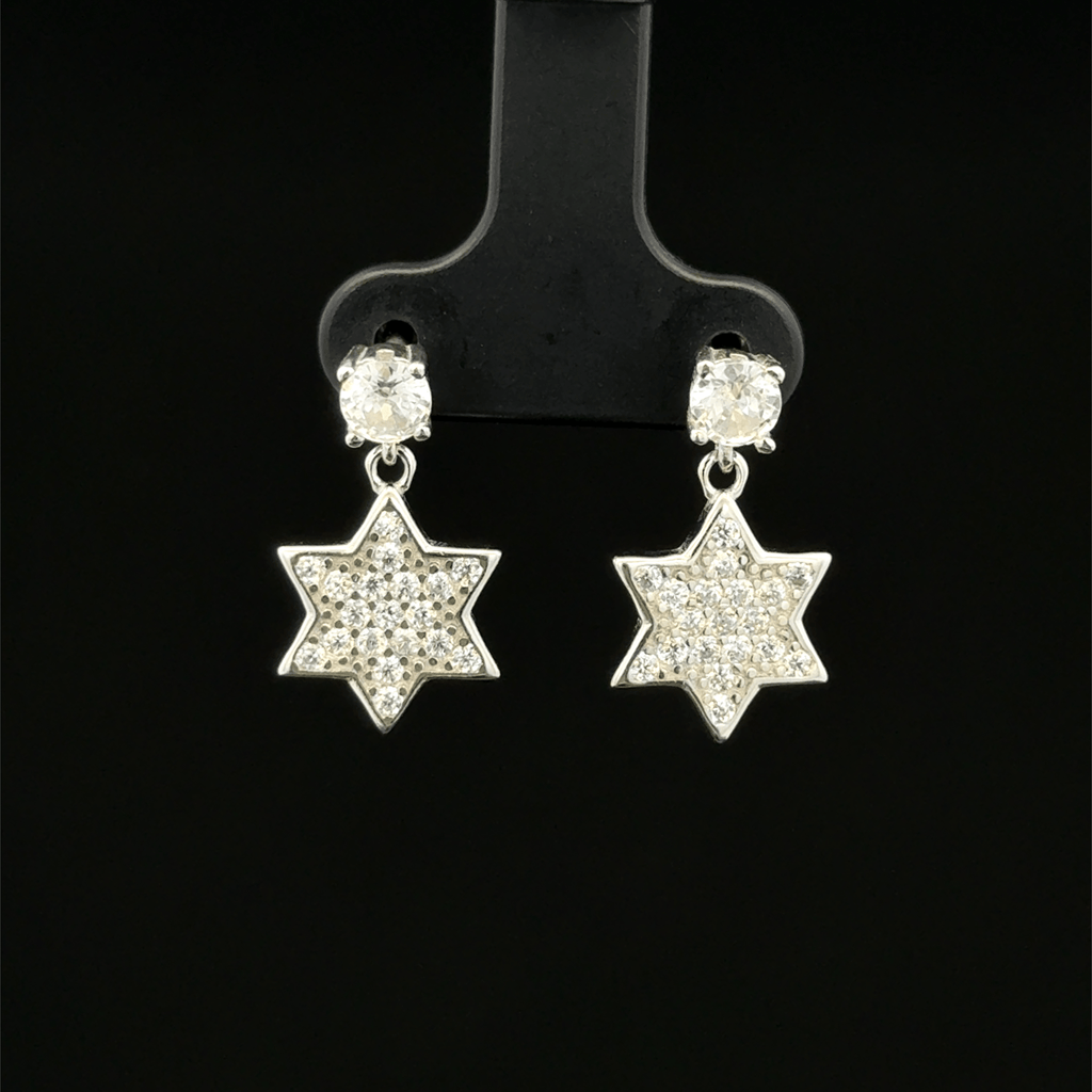Star shape drop earrings