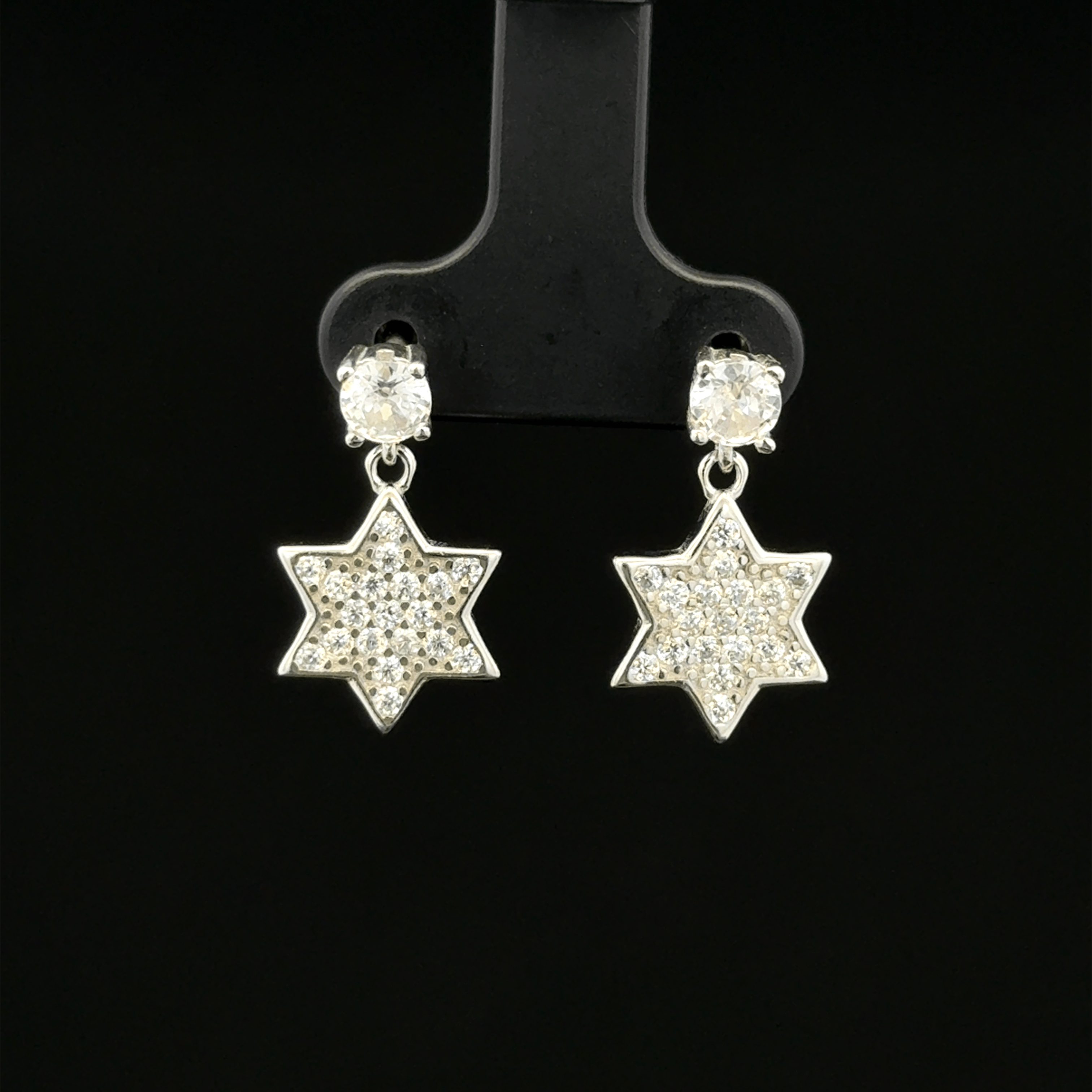 Star shape drop earrings