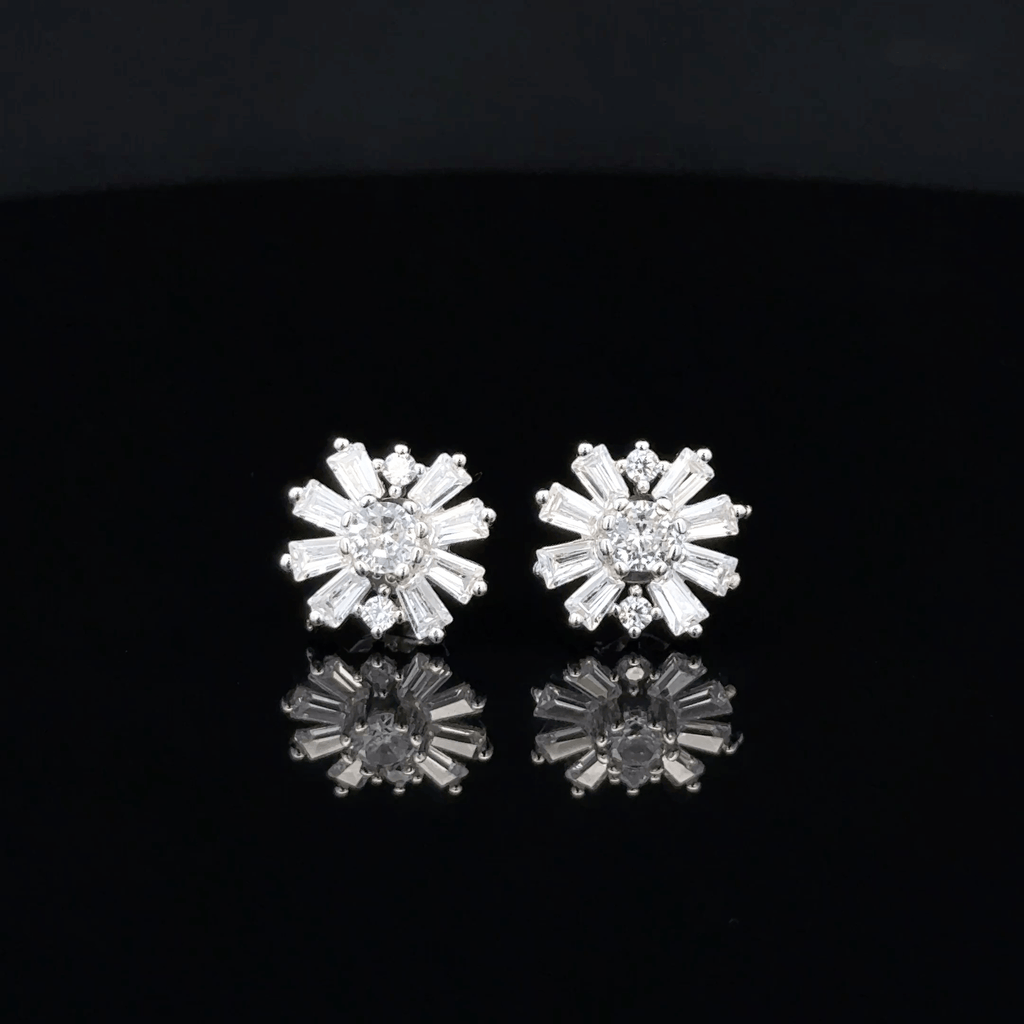 flower-shaped earrings