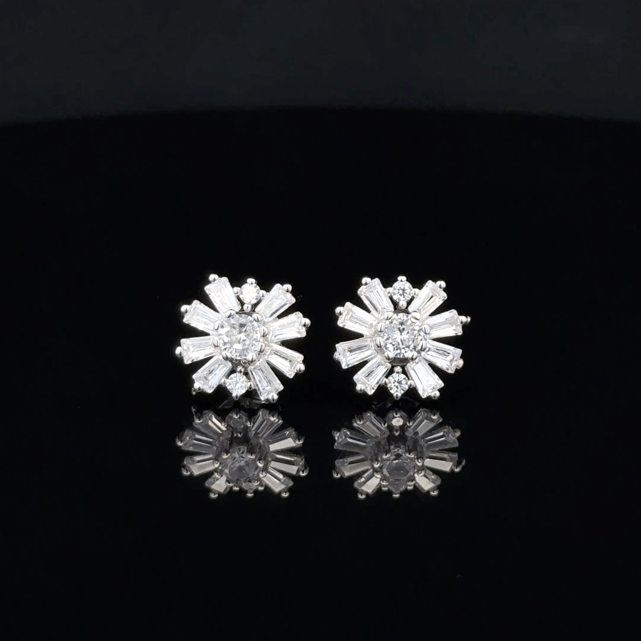 flower-shaped earrings