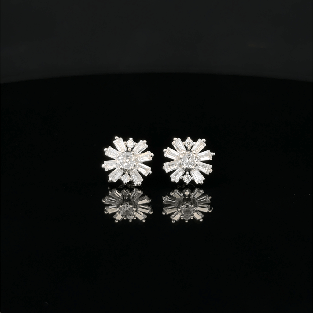 flower-shaped earrings
