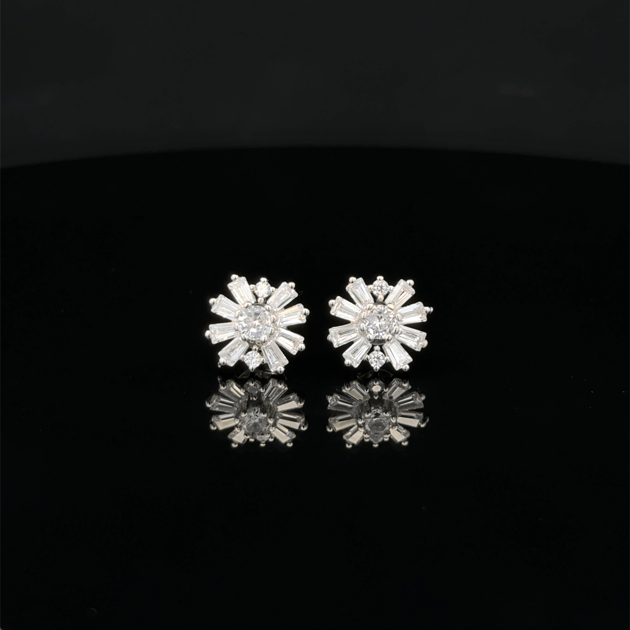 flower-shaped earrings