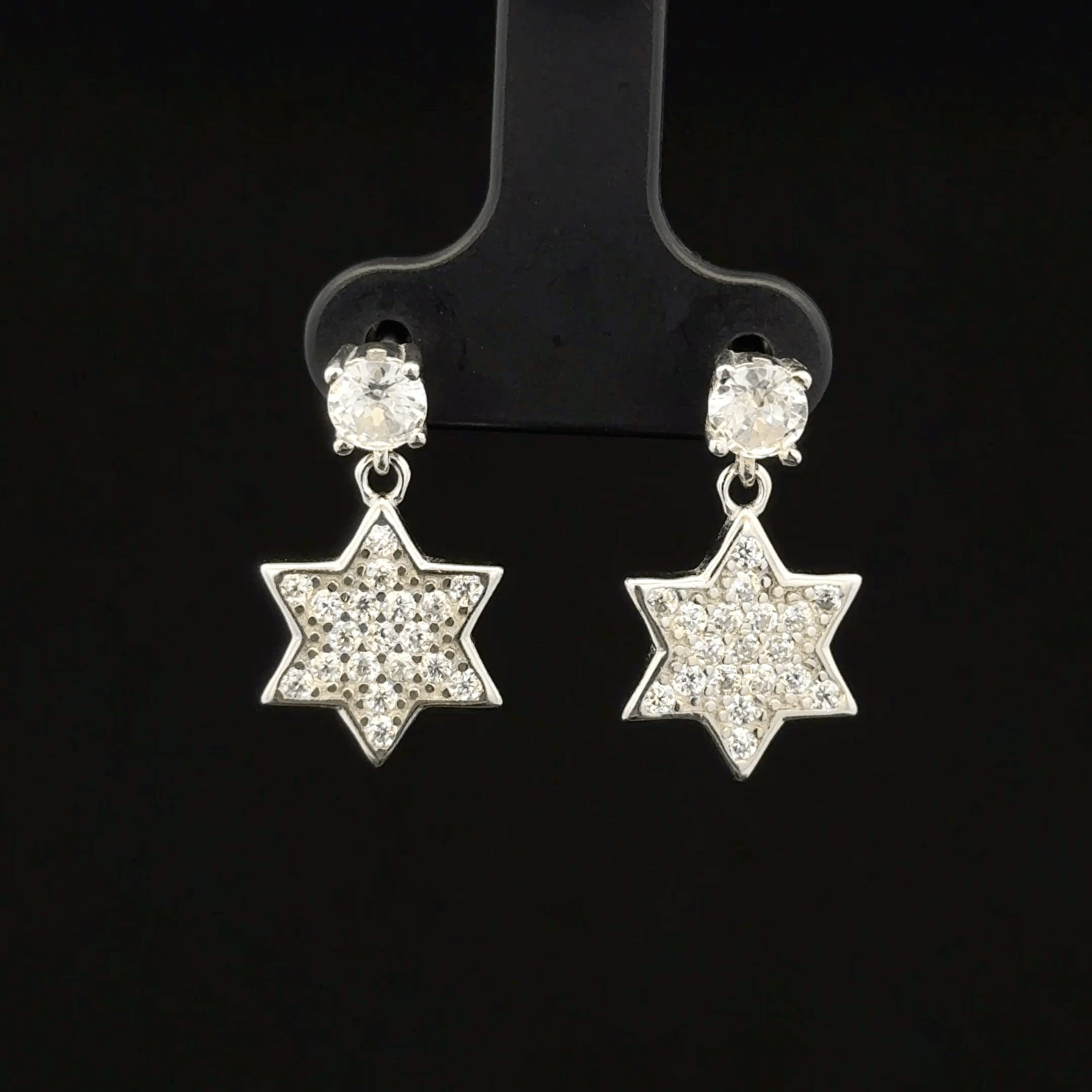 Star shape drop earrings