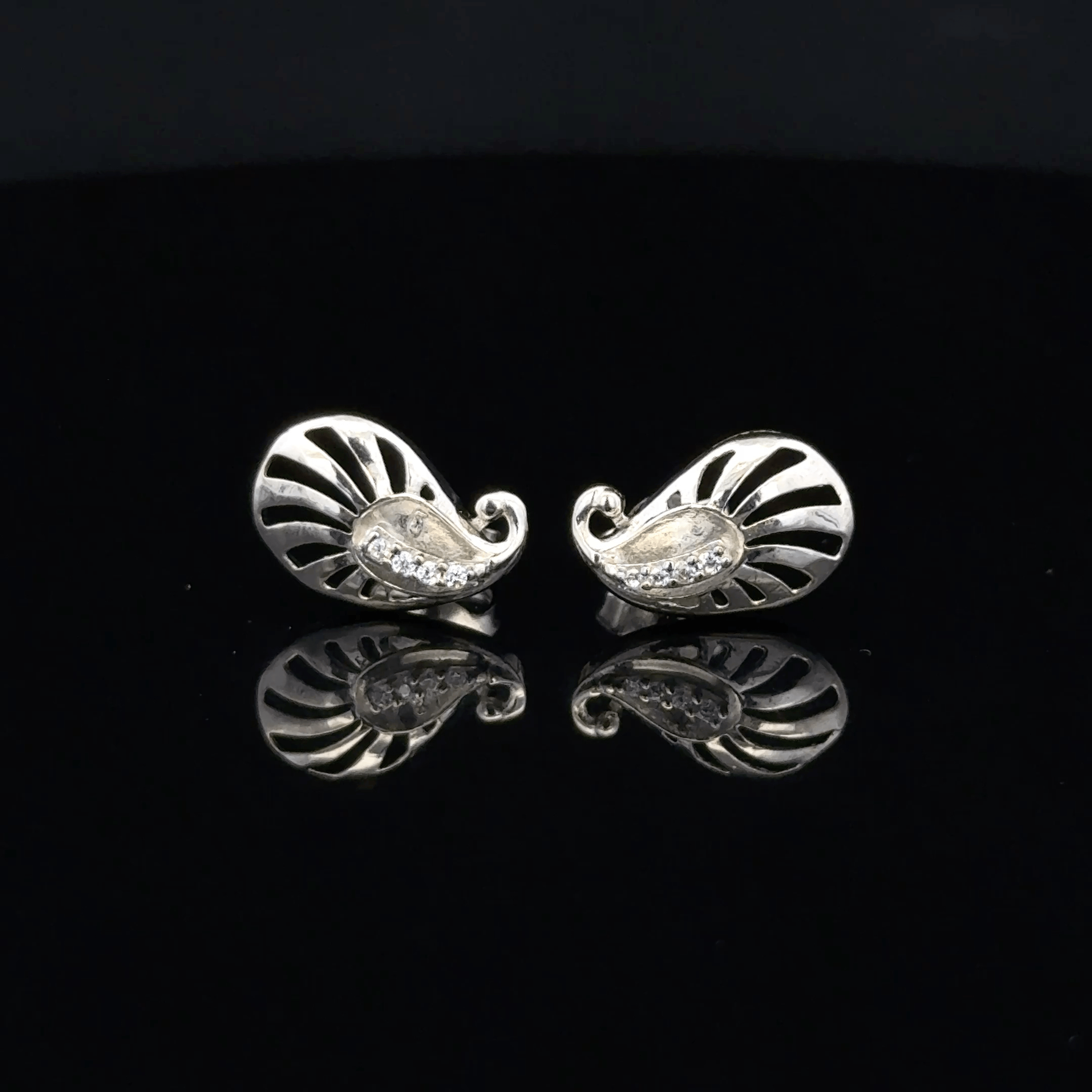peacock-shaped earrings