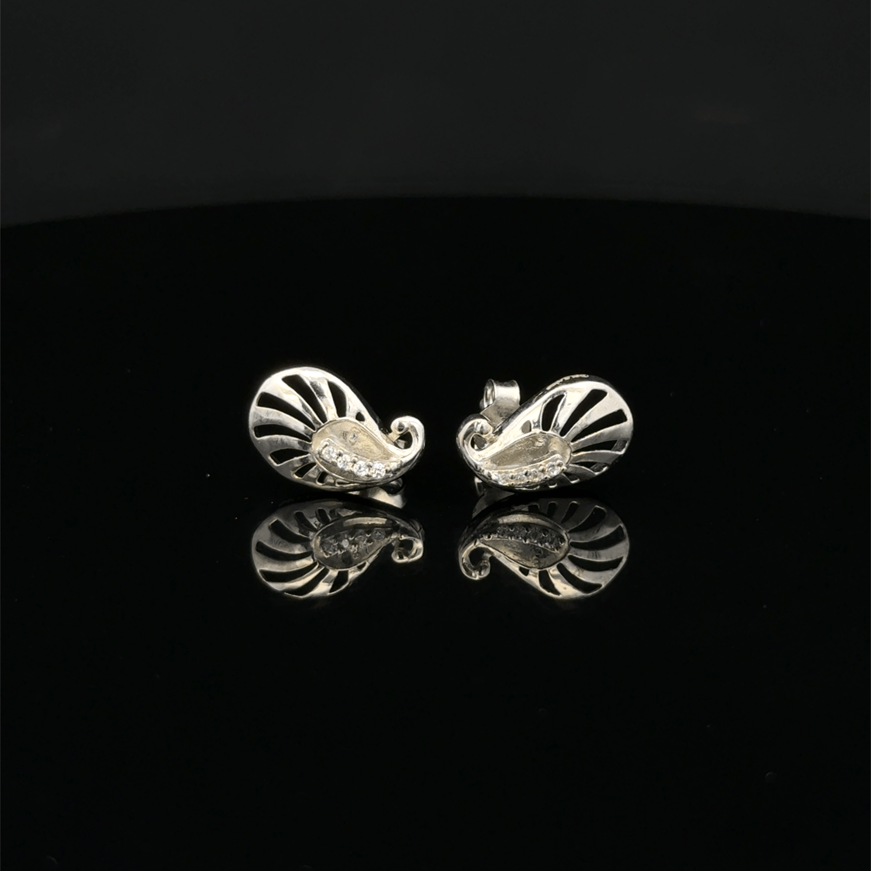 peacock-shaped earrings