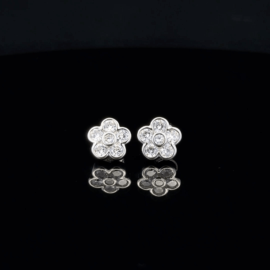 Flower-shaped earrings