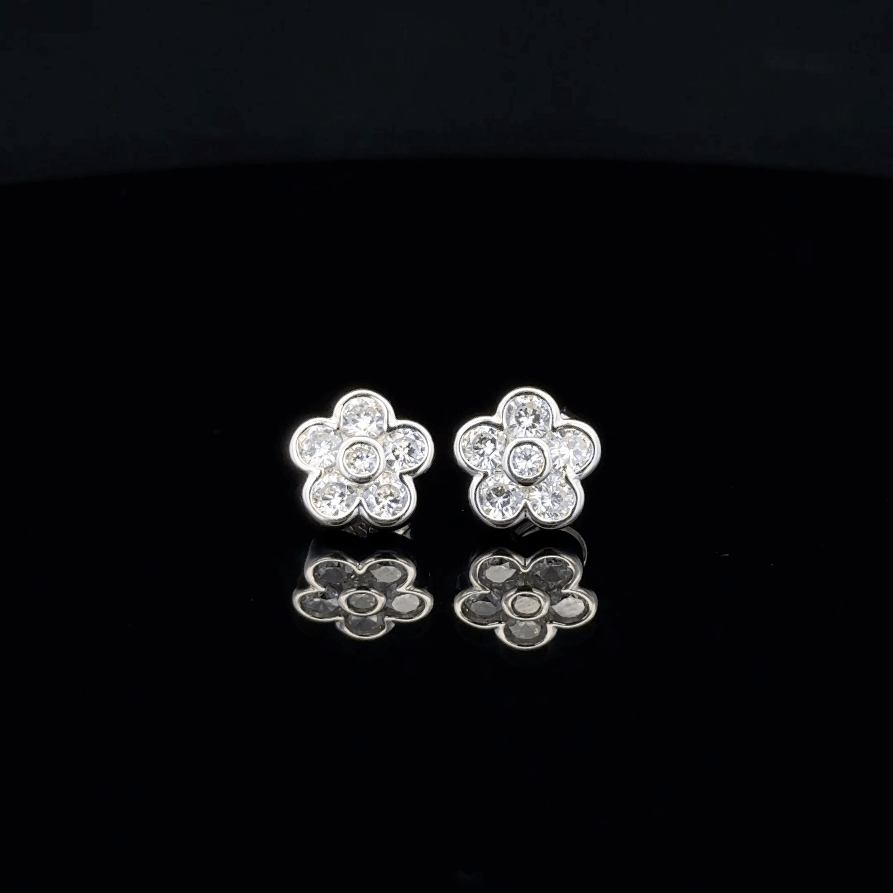 Flower-shaped earrings