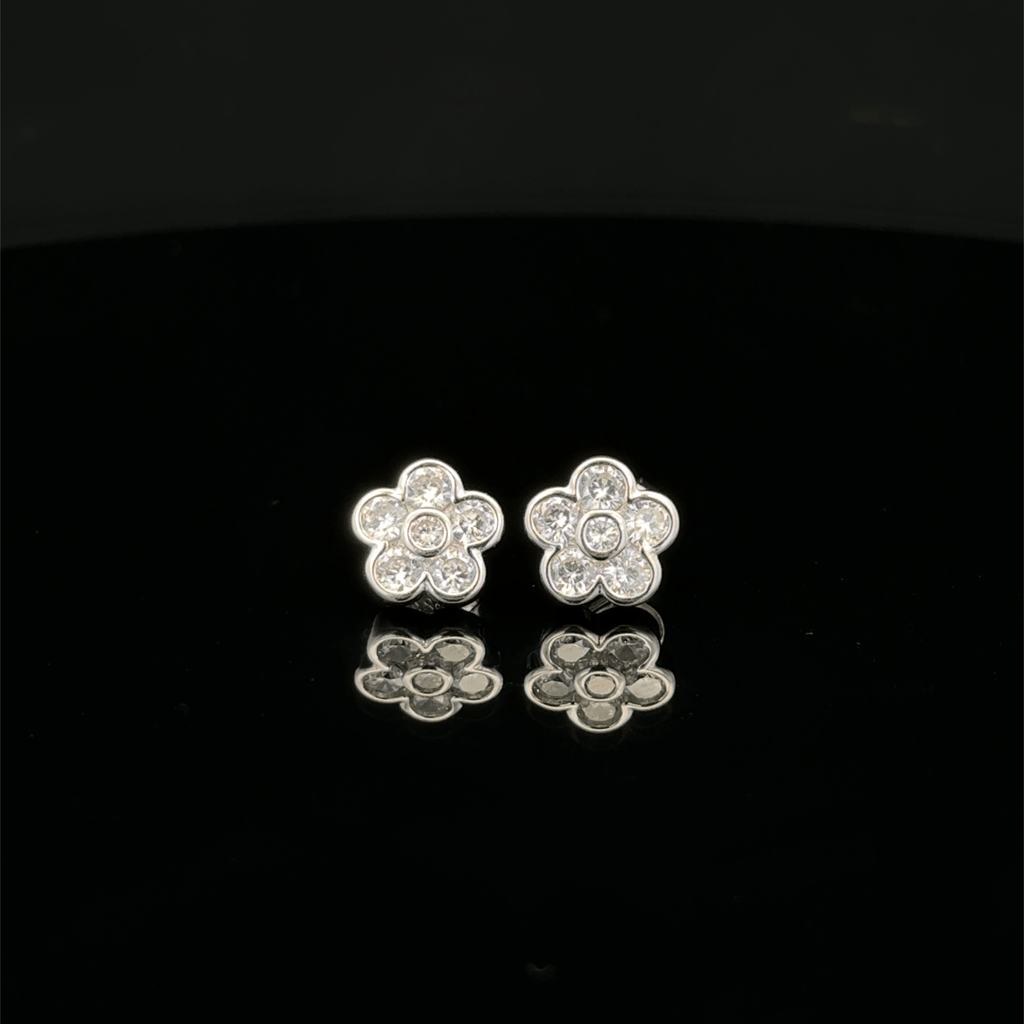 Flower-shaped earrings