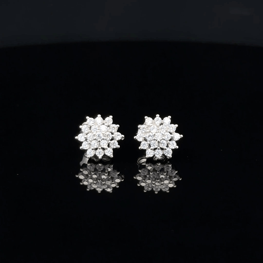 Imperial Argent Blooms earrings