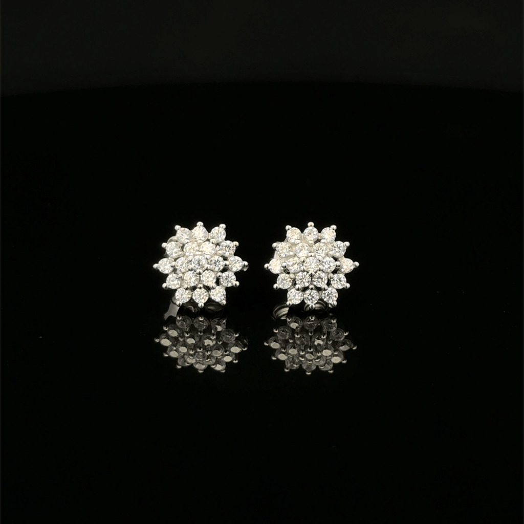 Imperial Argent Blooms earrings