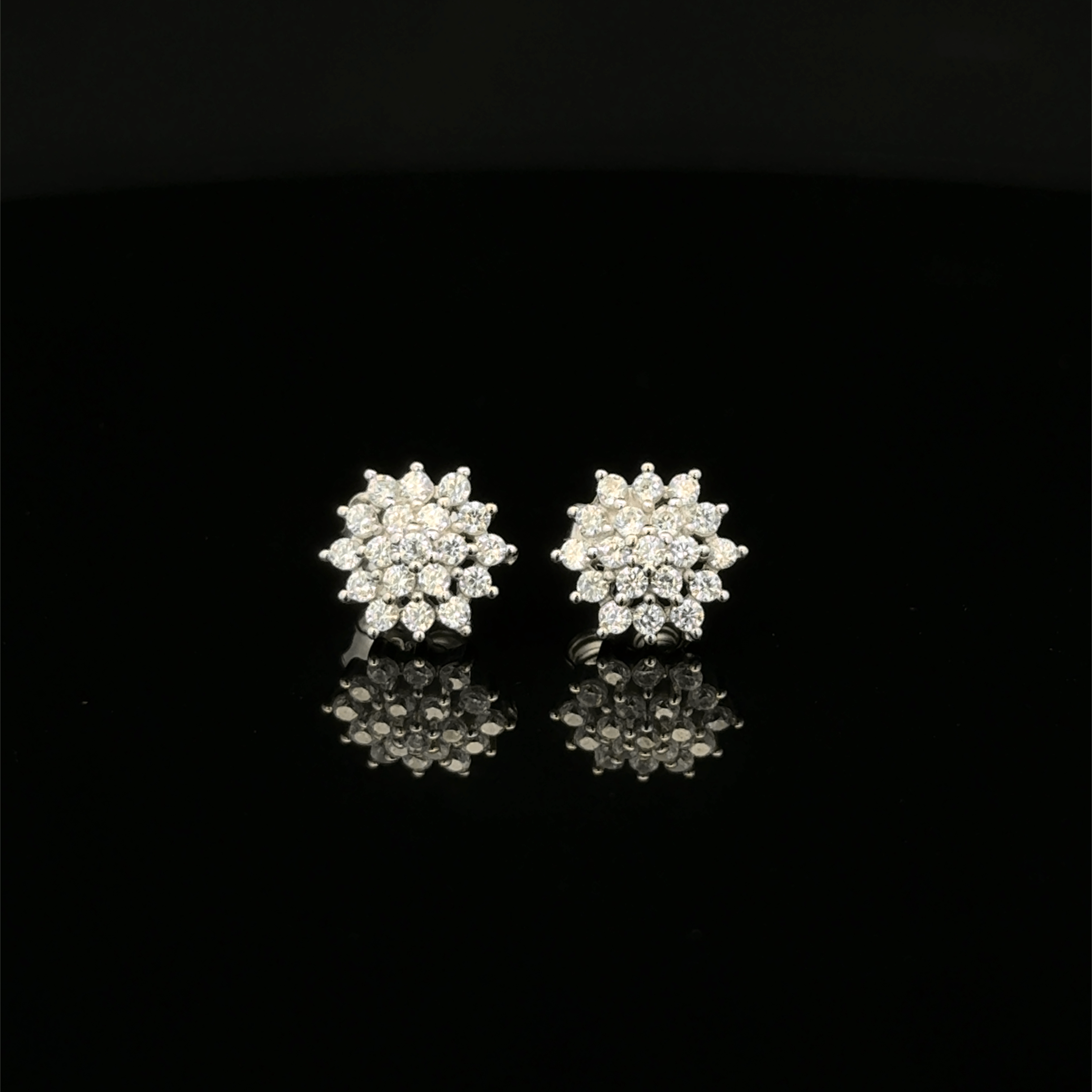 Imperial Argent Blooms earrings