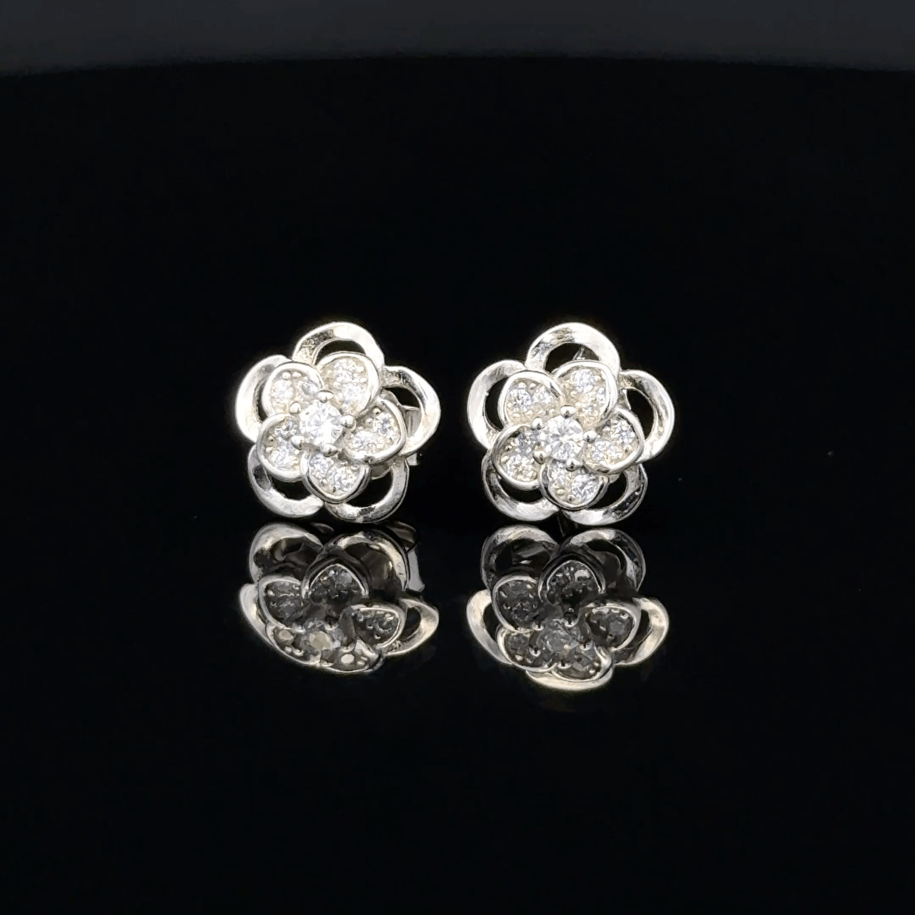 flower-shaped earrings